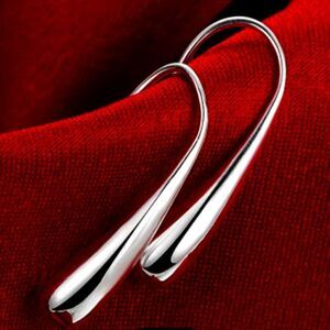 925 Sterling Silver Fashionable Water Drop Earrings